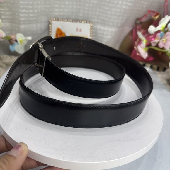 (H) GUCCI Vintage Reversible Leather Belt Brown/Black \